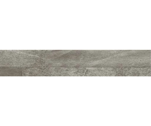 Dlažba jako kámen Coem Brit Stone Deco Grey 15x90 Nat. Rett. - šedá