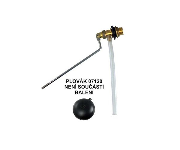 Plovákový Napouštěcí Ventil Esseti - Mosaz, Boční  *215 A -1/2", Pevné Ramínko-závit M6