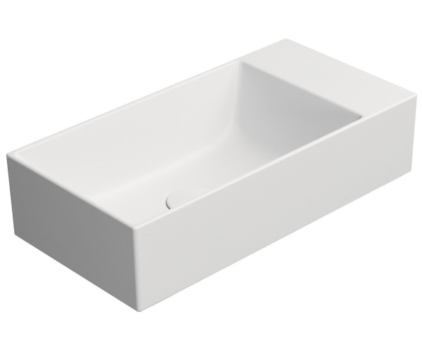 Gsi Kube X Keramické Umývátko 50x25cm, Bez Otvoru, Pravé/levé, Bílá Mat