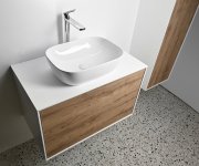 Aqualine Zanya Umyvadlová Skříňka 80x50x46cm, Bílá Mat/dub Emporio