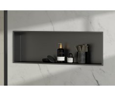 Sapho Denbo Zapuštěná Police Do Obkladu, 810x270mm, Nerez, Gun Metal