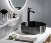 Sapho Pax Stojánková Umyvadlová Baterie Vysoká, Prodloužená Hubice, černá Mat