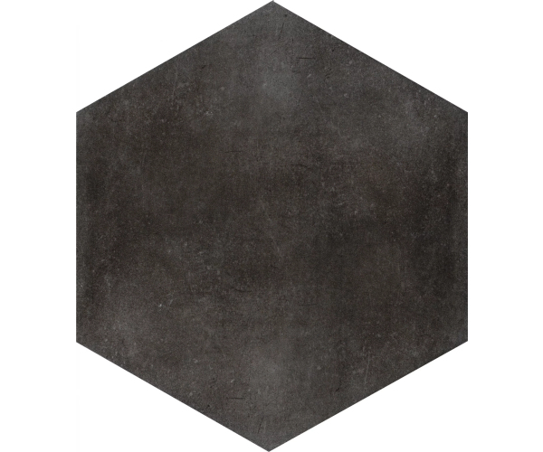 Dlažba jako beton CIR Materia Prima Black Storm Esagona 24x27,7 - antracitová