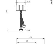 Bidetová stojánková baterie Solar - SL 056.20BML Bidetová stojánková baterie 160 mm bez výpusti, černá matná X070493