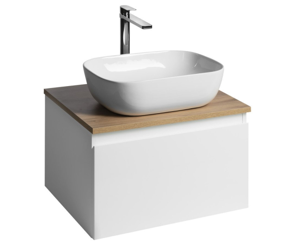 Aqualine Altair Skříňka S Deskou 58 Cm, Bílá/dub Emporio
