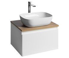 Aqualine Altair Skříňka S Deskou 58 Cm, Bílá/dub Emporio