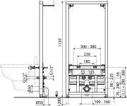 Instalační bidetový modul - Instalační modul pro bidet II/112 X01704