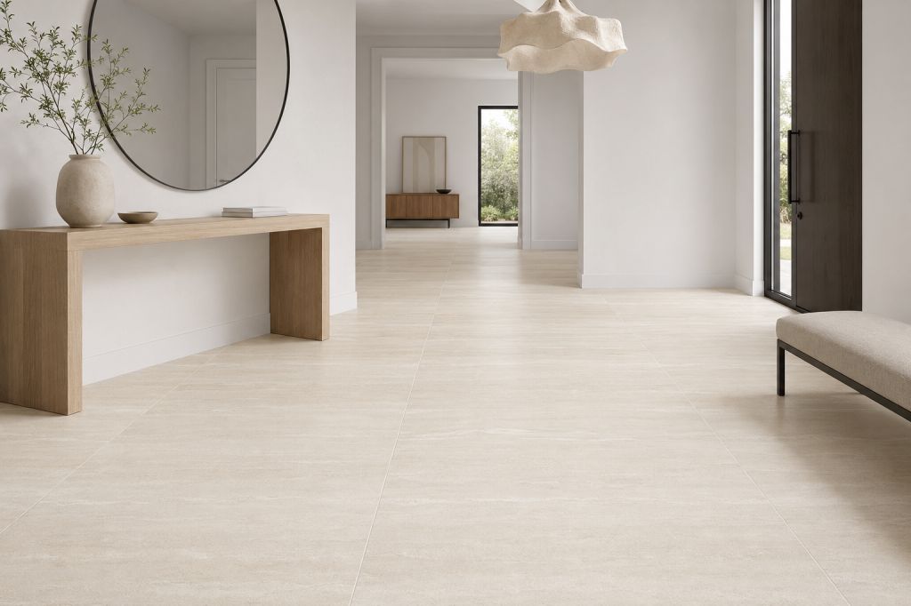 Realizace Elegantní vstupní hala s dlažbou Navarti Navona Beige