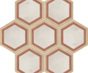 Retro dlažba Marca Corona Terra.Art Cornice T/C Esagono 25x21,6
