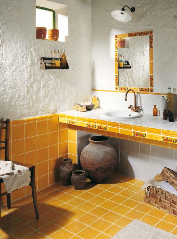 Realizace Inspirace koupelna ve stylu provence Tonalite Provenzale Giallo