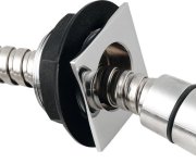 Sapho Sprchová Průchodka Na Okraj Vany Včetně Hadice F1/2"-m3/8" , Hranatá, Chrom