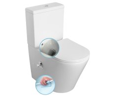 Sapho Paco Cleanwash Wc Kombi, Integrovaná Baterie A Bidet. Sprška, Spodní/zadní Odpad