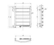 Aqualine Supe Elektrický Sušák Ručníků, 480x600mm, 148w, Bílý