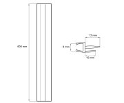 Mereo Stírací Lišta Silikonová Spodní Pro Ck10111zl-ck10511zl, 60 Cm, 1 Ks