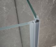 Polysan Globe Chrome čtvrtkruhový Sprchový Kout 800x1000mm, Matné Sklo, Levé