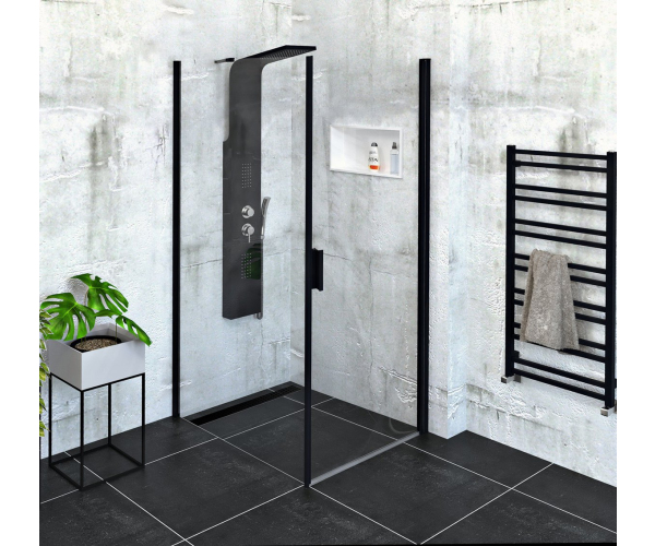 Polysan Zoom Black Obdélníkový Sprchový Kout 900x1000mm L/p Varianta