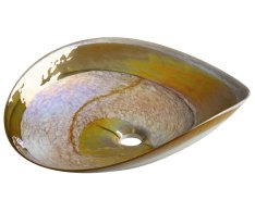 Sapho Amber Murano Skleněné Umyvadlo Na Desku, 51x45cm, Oválné, Ivory/topaz