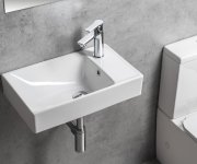 Cerastyle Nuali Keramické Umývátko 50x30cm, Baterie Vpravo, Bílá