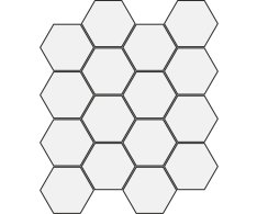 Sant Agostino Oxidart Hexagon Oxid.Silver 26x30
