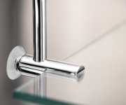 Sapho Závěsná Skleněná Polička Na Sprchovou Zástěnu 400x180x125mm, Chrom
