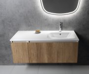 Sapho Areca Umyvadlo, Litý Mramor, 121x51,5cm, Pravé, Bílá