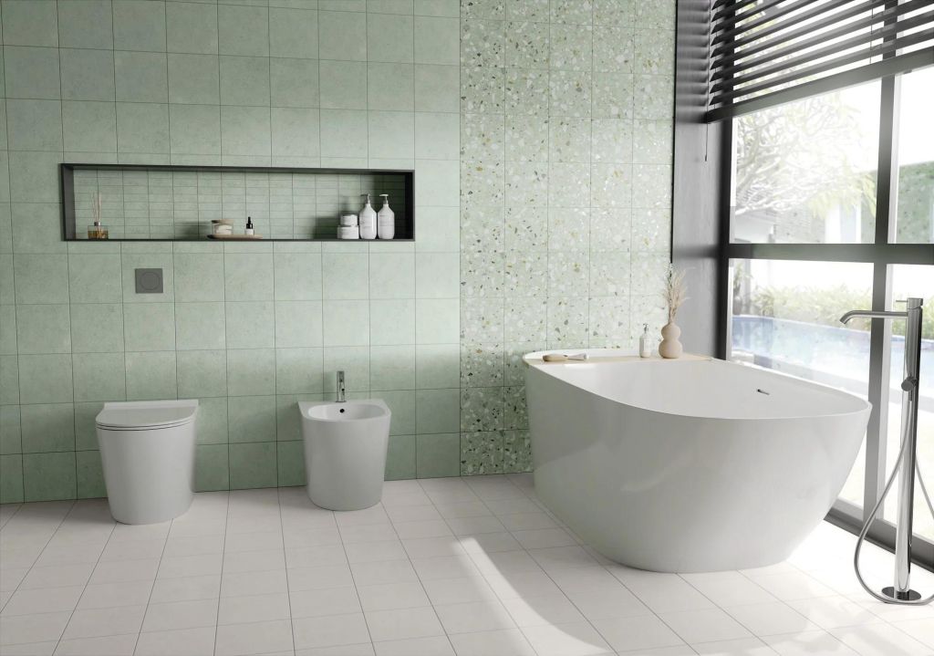 Realizace Zdařilá imitace Terazza Aleluia Dandy Green a White