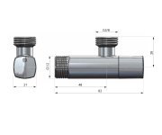 Arco Rohový Ventil A-80 1/2"x3/8", Anticalc, černá