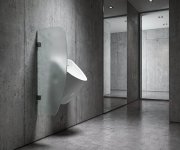 Sapho Dělící Stěna Mezi Urinály 40x80 Cm, Mléčné Sklo