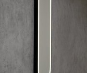 Sapho Kaira Oválné Zrcadlo S Led Osvětlením 120x50cm, černá Mat