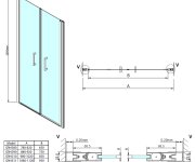 Gelco Loro Sprchové Dveře Dvoukřídlé 1200mm, čiré Sklo