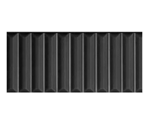 Retro obklad Tonalite Hashi Nero 10x30 Matt. - černá