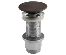 Sapho Umyvadlová Výpust 5/4“, Click-clack, Betonová Zátka, 10-80mm, Tmavě Hnědá Mat