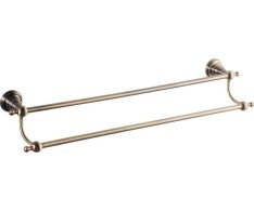 Sapho Diamond Dvojitý Držák Ručníků 600mm, Bronz