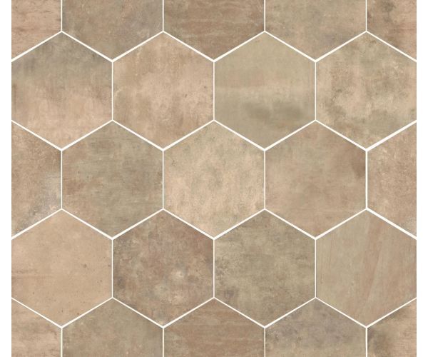 Dlažba jako beton Colorker Amazonia ZYX Cotto Hex 32x36,8  - hnědá