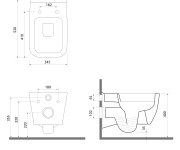 Isvea Vea Závěsná Wc Mísa Rimless, 34,5x52cm, Bílá