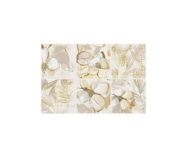 Retro dekor Elios Clay Flower Mustard 10x10 Decoro