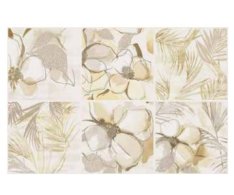 Elios Clay Flower Mustard 10x10 Decoro