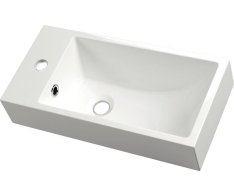 Sapho Ariana Umývátko, Litý Mramor, 50x25cm, Baterie Vlevo, Bílá