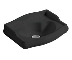 Kerasan Retro Keramické Umývátko 41x30cm, Bez Otvoru, černá Mat