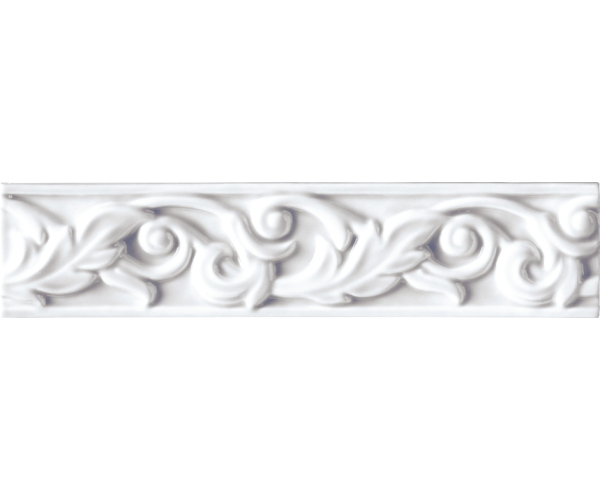 Retro listela Grazia New Classic Festone Bianco 6x26 Luc. - bílá