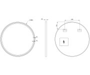 Sapho Kadris Kulaté Zrcadlo S Led Osvětlením ø 80cm, černá Mat