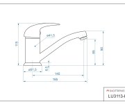Dřezová Stojánková Baterie S Krátkým Ramínkem, Klik-klak - Chrom - Luna LU3113-K