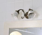 Sapho Brindisi Svítidlo 2xe14, 40w, 230v, Keramické Stínítko, Ip21, Bronz