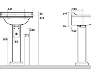 Kerasan Waldorf Universální Keramický Sloup K Umyvadlům 60, 80 Cm, Bílá