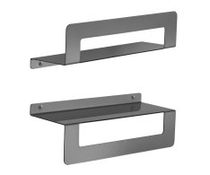 Gedy Cleo Polička S Držákem Ručníků 300mm, Gun Metal