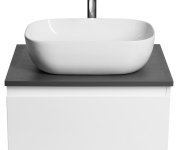 Aqualine Altair Skříňka S Deskou 58 Cm, Bílá/antracit Břidlice