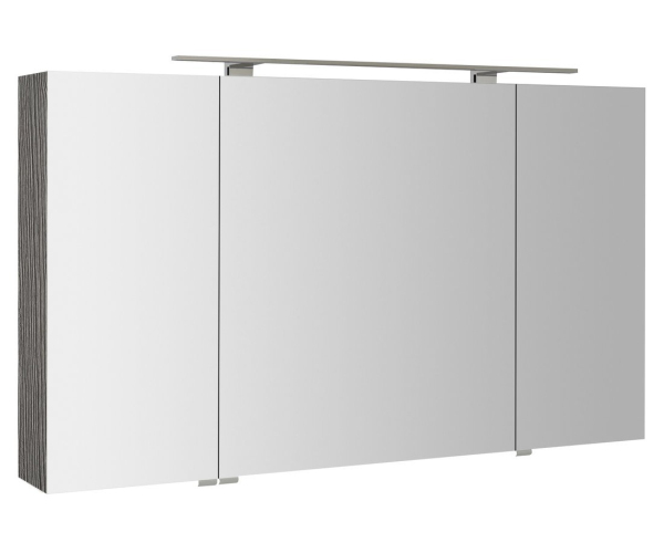 Sapho Mirró Galerka S Led Osvětlením, 3x Dvířka, 120x70x16cm, Dub Stříbrný