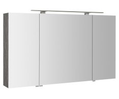 Sapho Mirró Galerka S Led Osvětlením, 3x Dvířka, 120x70x16cm, Dub Stříbrný