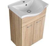 Aqualine Keramia Fresh Umyvadlová Skříňka 51,1x74x34cm, Dub Platin
