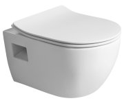 Bruckner Luna Závěsná Wc Mísa, Vortex Rimless, 35,5x49cm, Bílá
